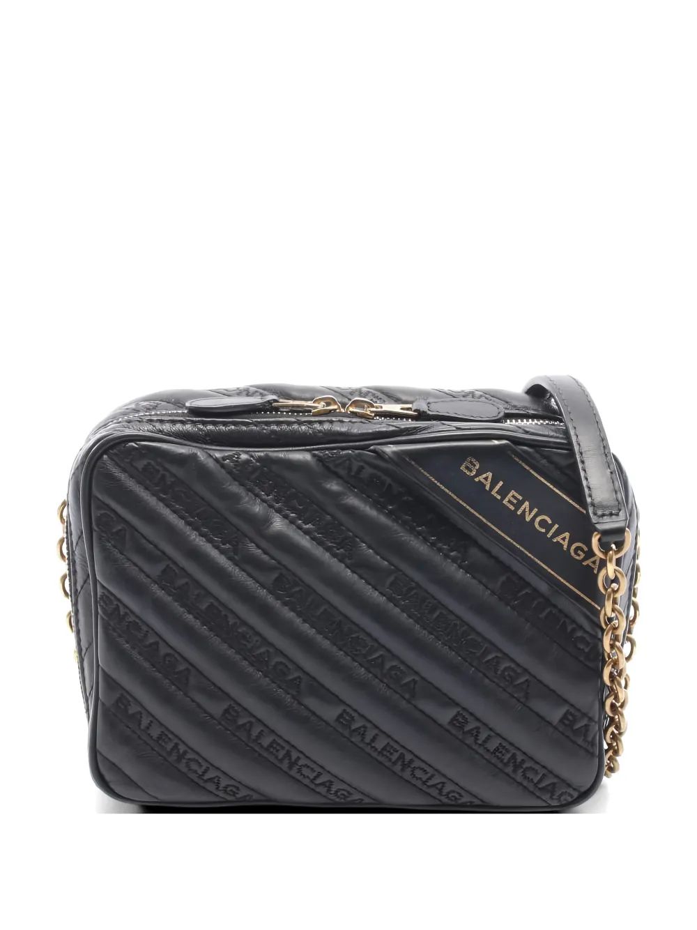Balenciaga Pre-Owned 2000s XS logo-pattern shoulder bag - Nero