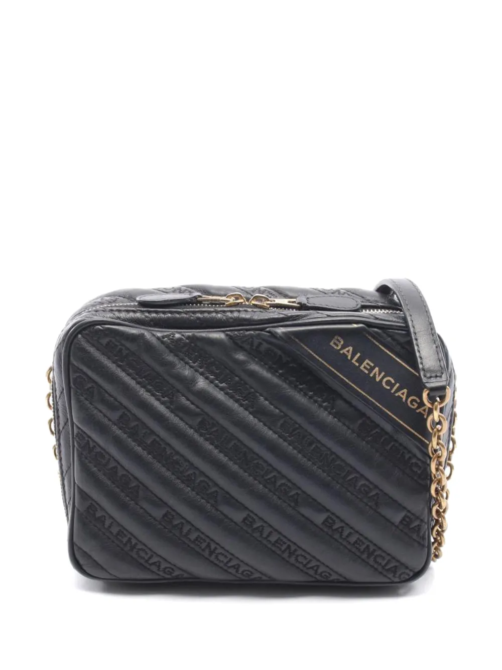 Balenciaga Pre-Owned 2000s XS logo-pattern shoulder bag - Nero