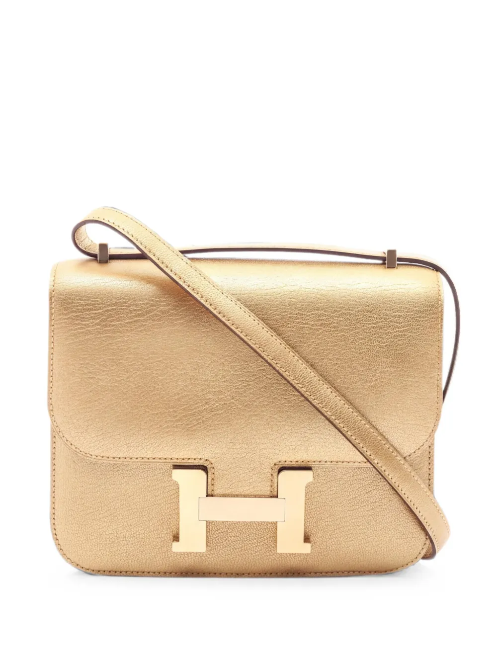 Hermès Pre-Owned Borsa a spalla Constance 3 mini 2023 - Oro