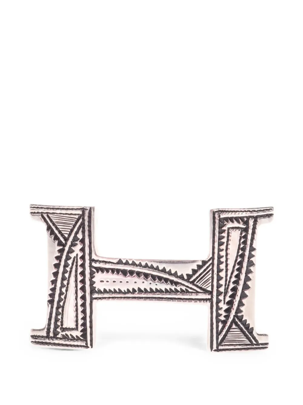 Hermès Pre-Owned 2000s H buckle belt buckle - Argento
