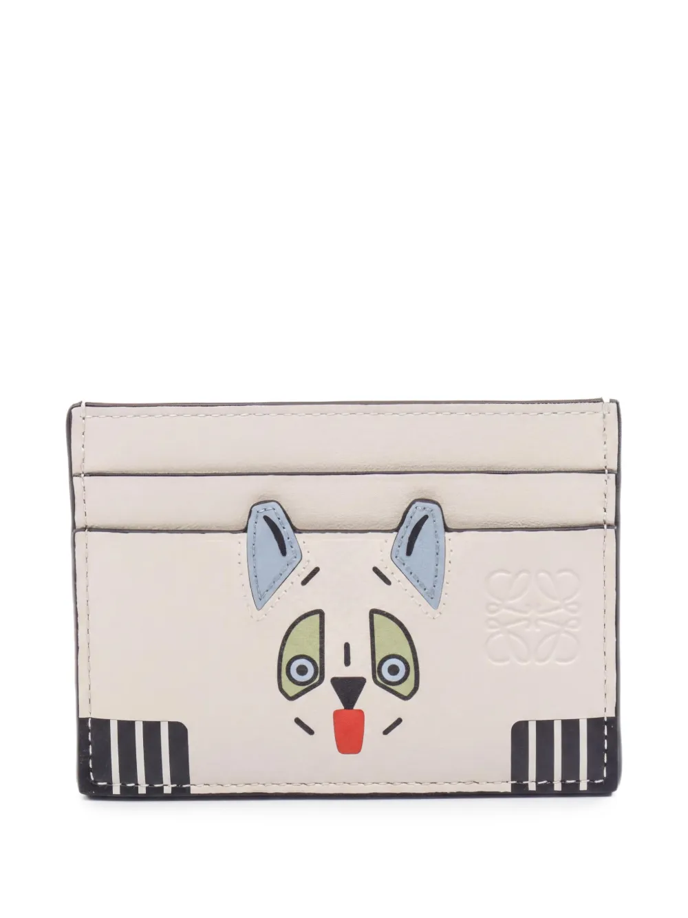 Loewe Pre-Owned 2020s Futurist cat card case - Nude