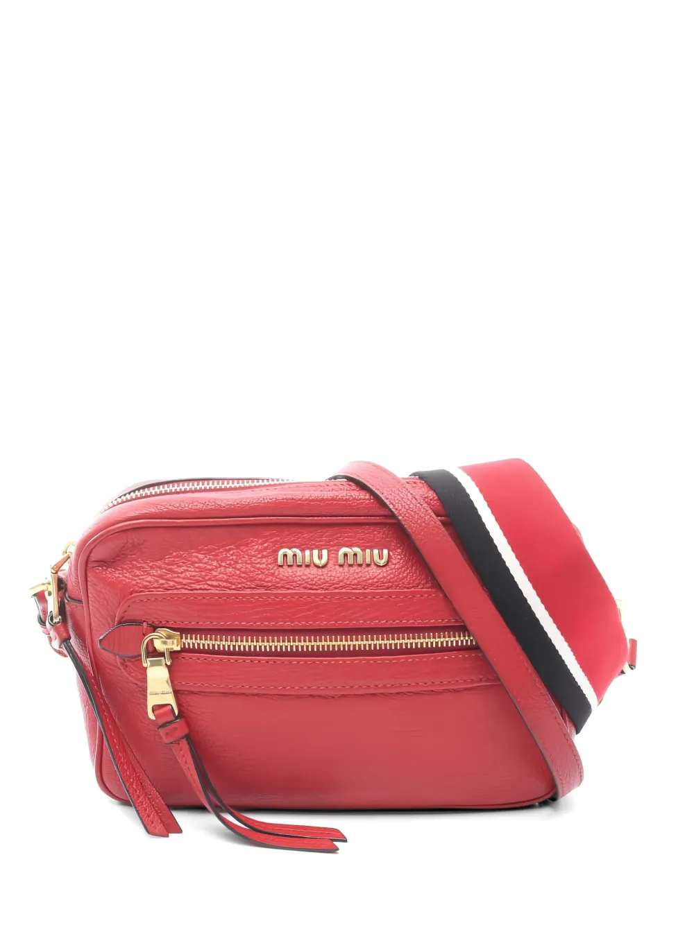 Miu Miu Pre-Owned 2010s Madras shoulder bag - Rosso