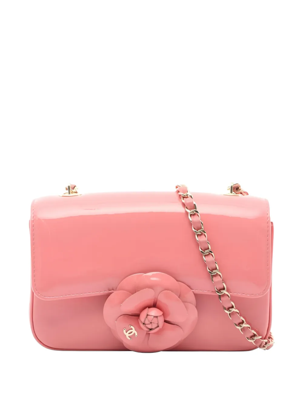 CHANEL Pre-Owned 2021s Camellia logo-plaque cross body bag - Rosa