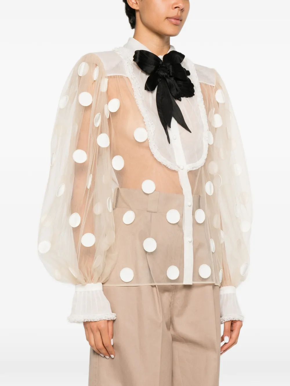 Valentino Garavani Shirt met stippen Beige