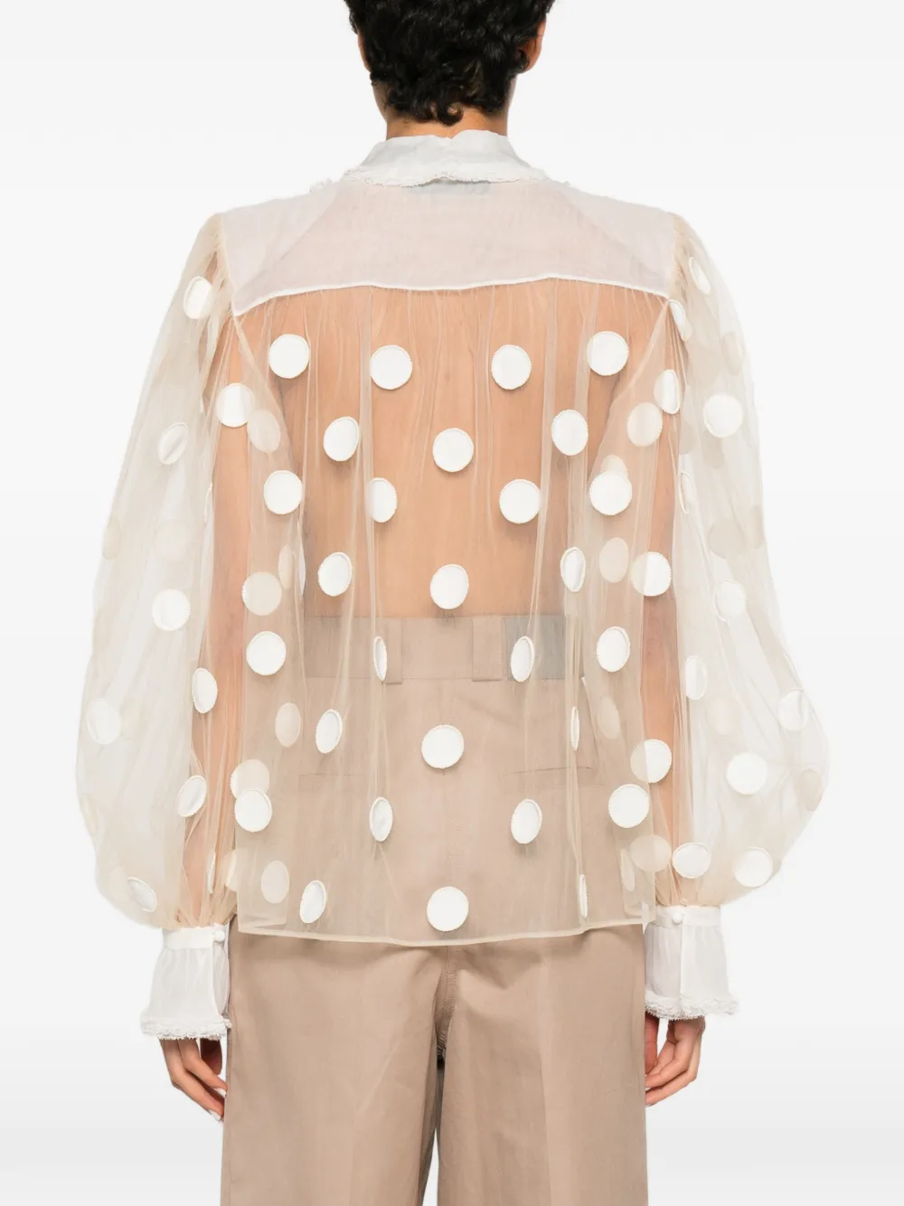 Valentino Garavani Shirt met stippen Beige