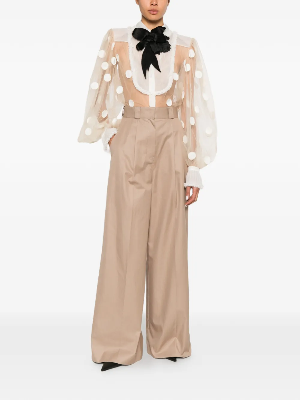 Valentino Garavani Shirt met stippen Beige