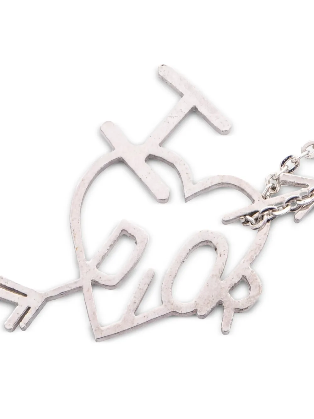 Christian Dior Pre-Owned 2000s heart-shape necklace - Silver