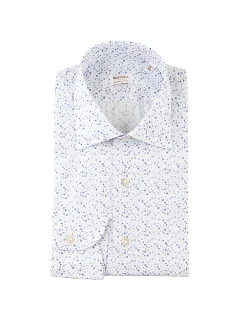 BORRIELLO NAPOLI chemise fleurie à col italien