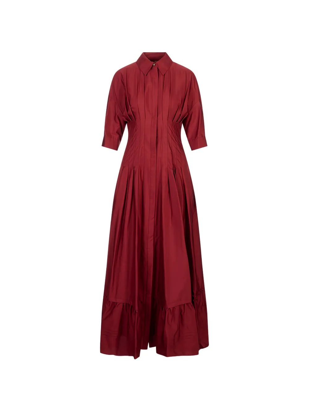 Max Mara Cera pleated maxi dress - Red