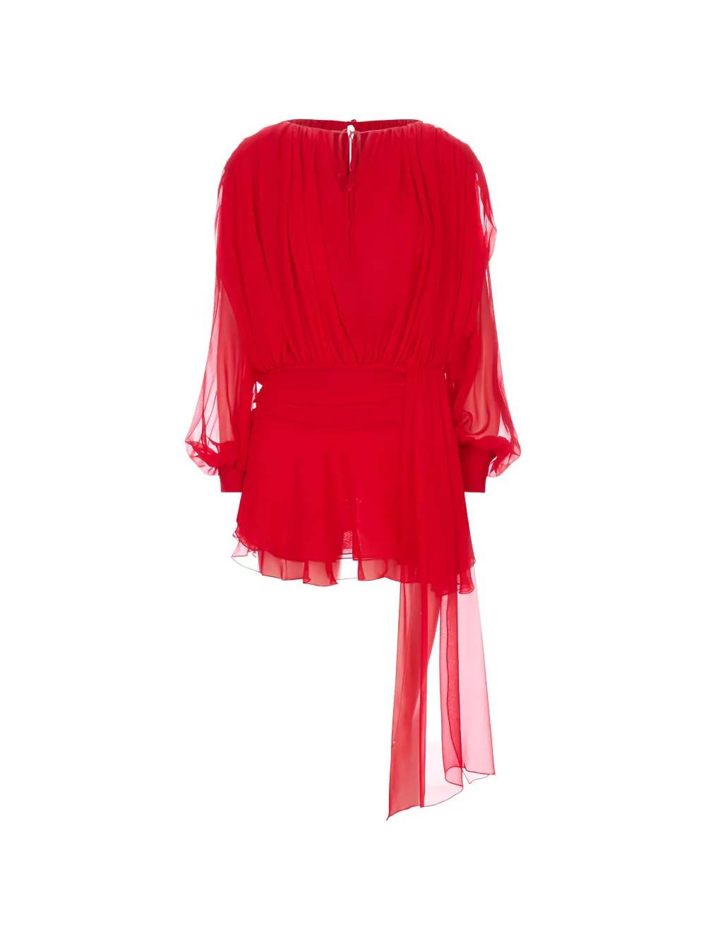 Giuseppe Di Morabito draped asymmetric-hem mini dress - Rosso