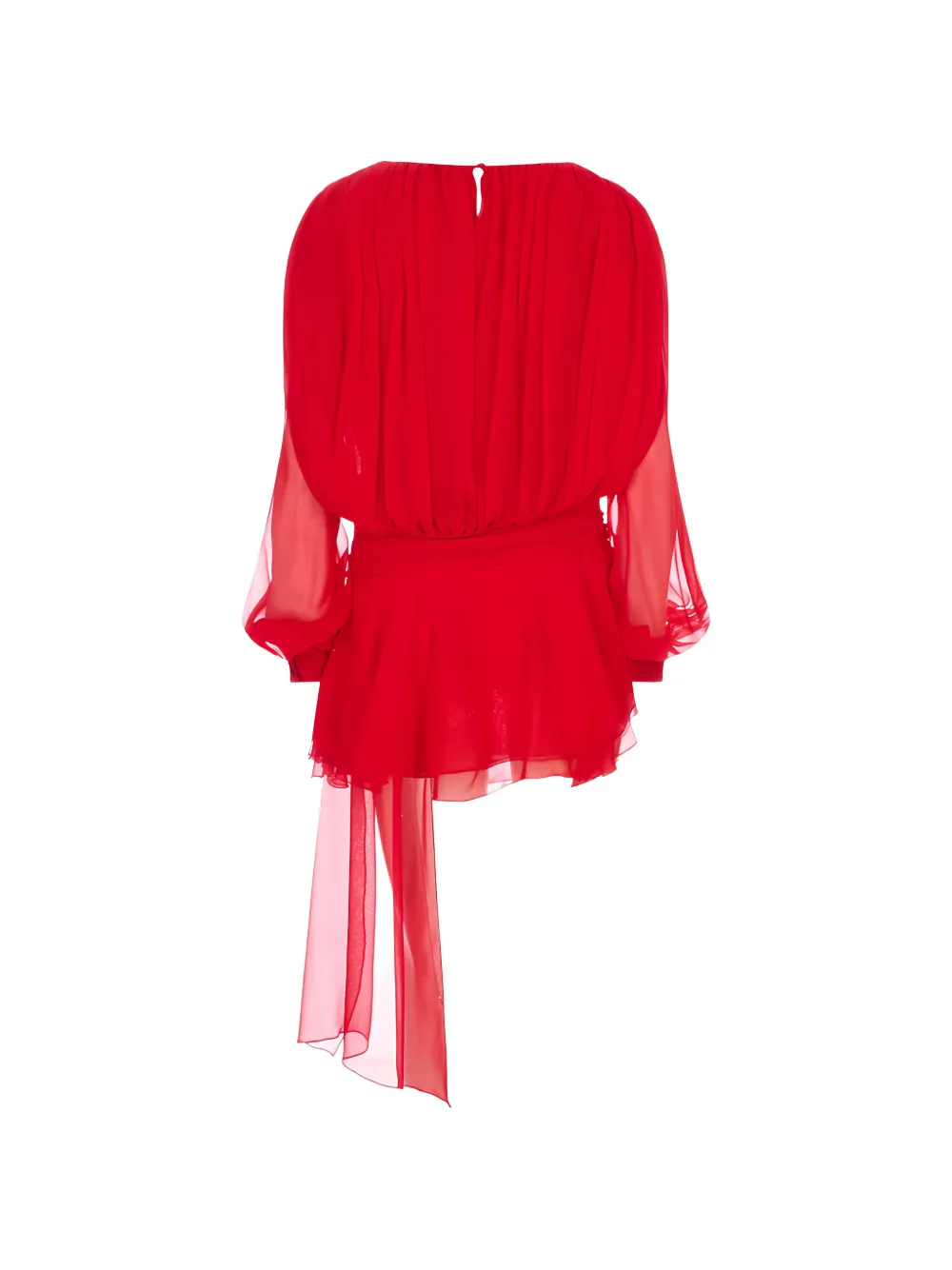 Giuseppe Di Morabito Gedrapeerde mini-jurk met asymmetrische afwerking Rood