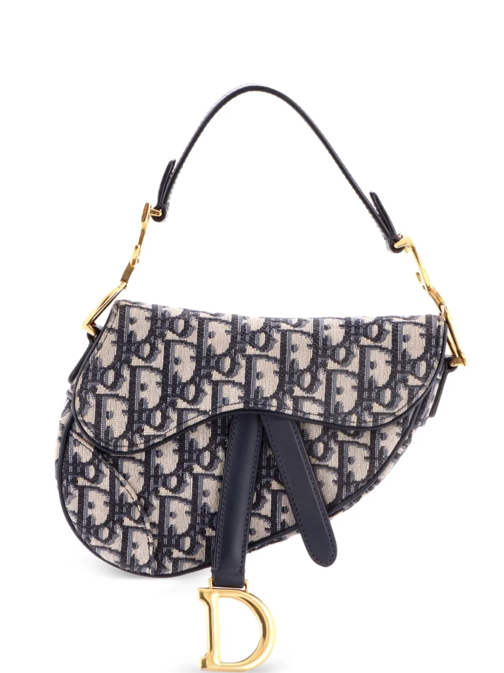 Christian Dior Pre-Owned Saddle Handbag Oblique Canvas Mini shoulder bag - Blu