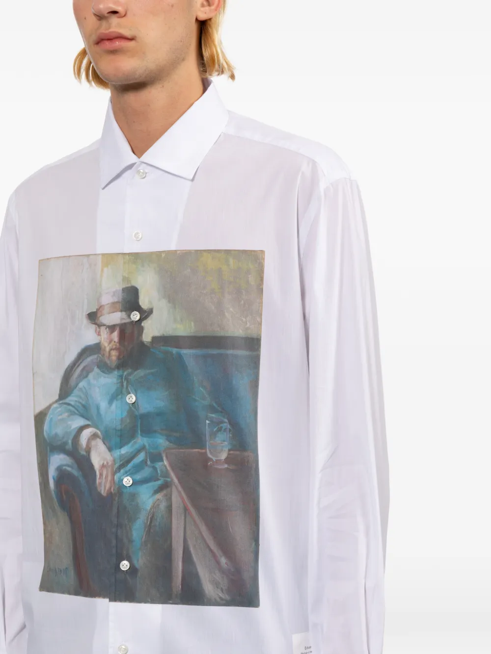 Junya Watanabe MAN Overhemd met print Wit
