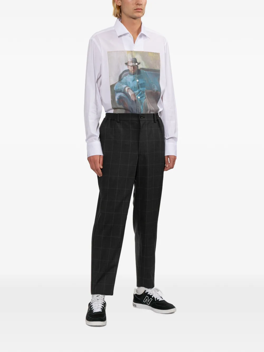 Junya Watanabe MAN Overhemd met print Wit