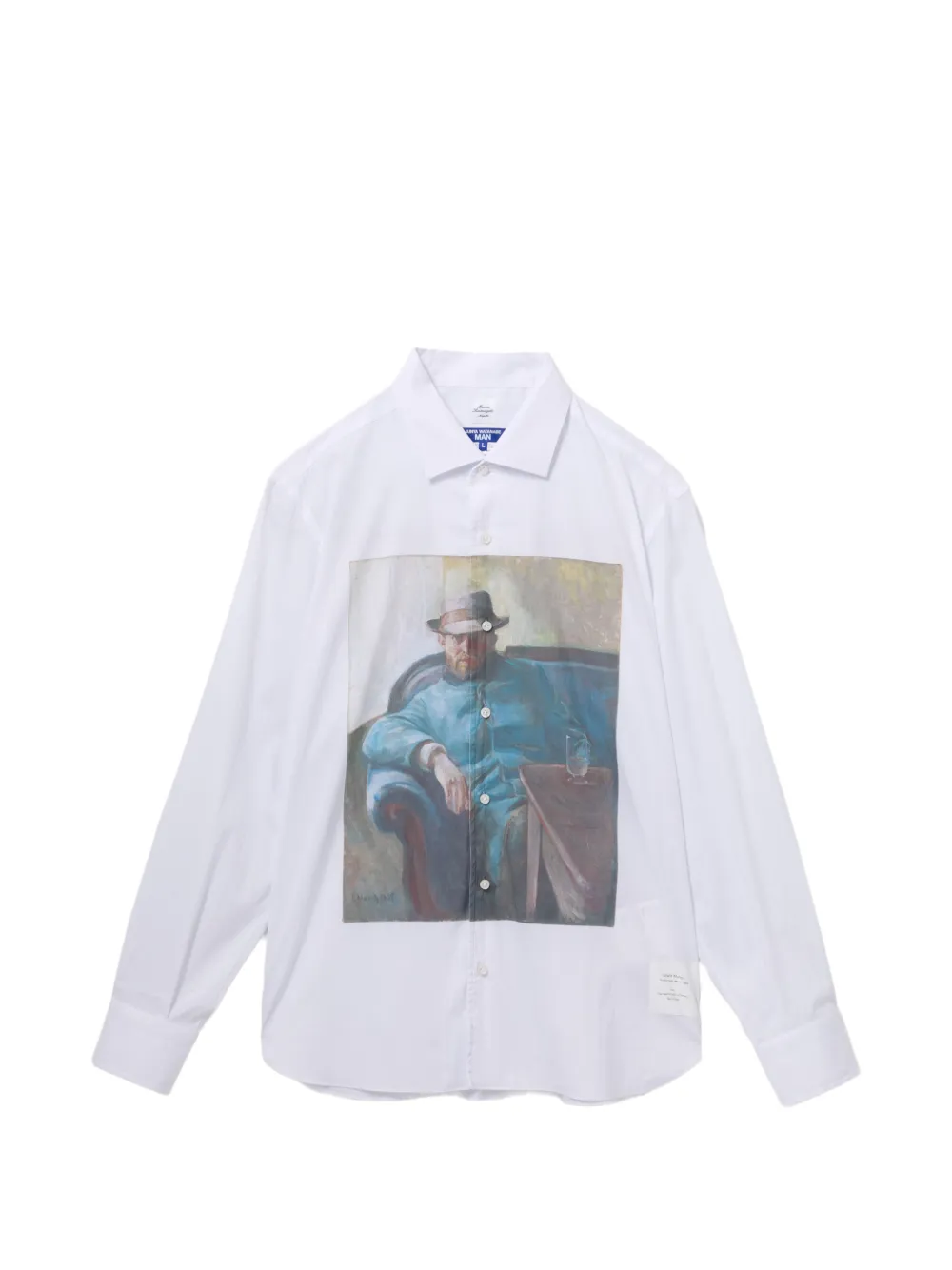 Junya Watanabe MAN graphic-print long-sleeve shirt - White