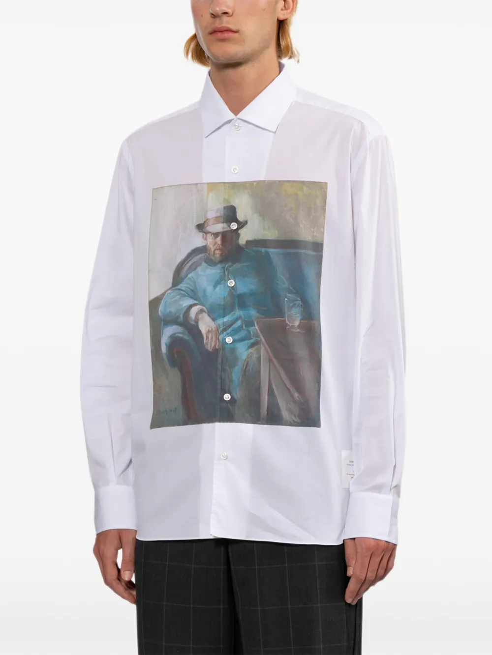 Junya Watanabe MAN Overhemd met print Wit