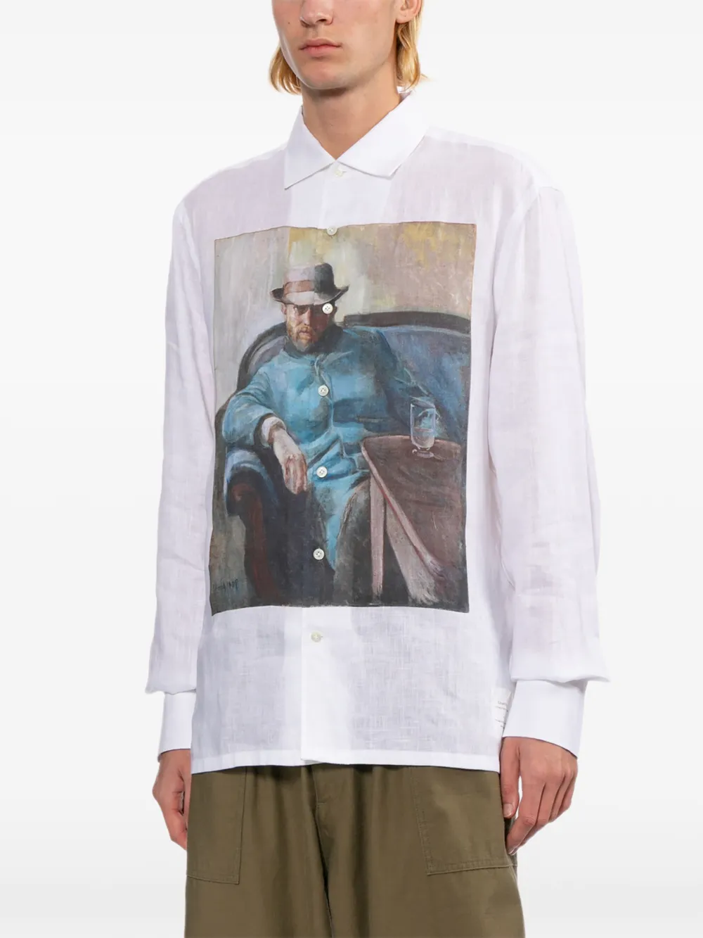 Junya Watanabe MAN Overhemd met print Wit
