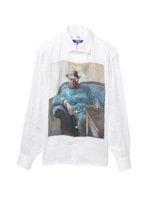 Junya Watanabe MAN graphic-print linen shirt