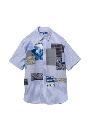 Junya Watanabe MAN Patchwork Shirt | Blue | FARFETCH JO