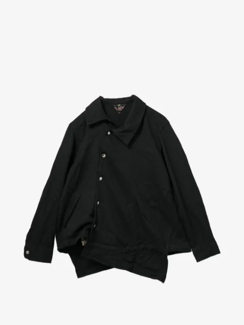 Black Comme Des Garçons asymmetric press-stud jacket