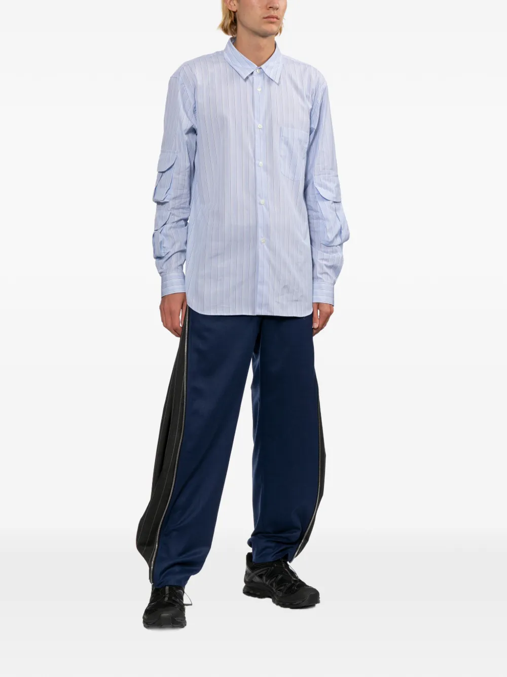 Comme des Garçons Homme Plus Broek met zijopening Blauw