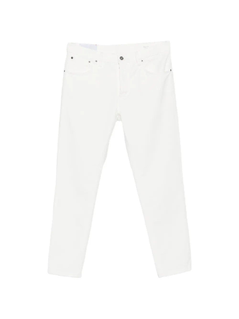 DONDUP Jeans con placca logo - Bianco