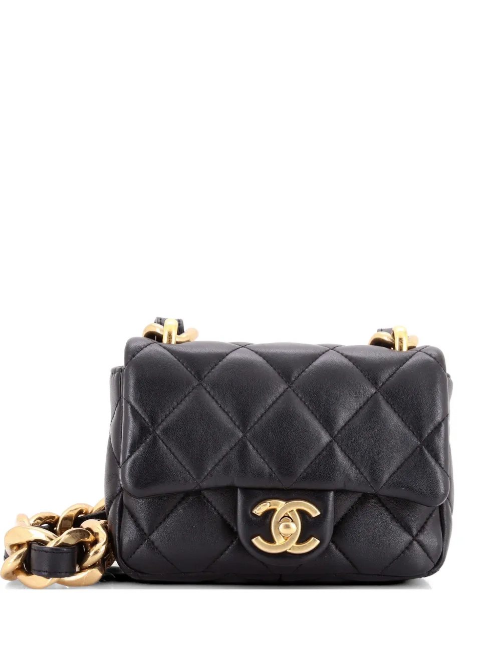 CHANEL Pre-Owned Funky Town Flap Bag Quilted Lambskin Mini shoulder bag - Nero