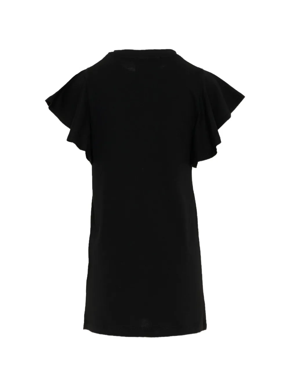 John Richmond Junior Jurk met ruchemouwen en logoprint Zwart