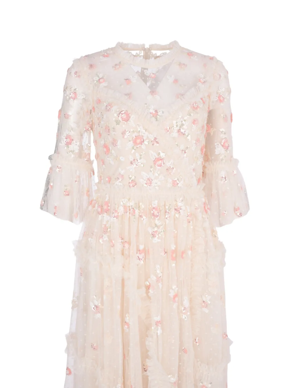Needle & Thread Shimmer Ditsey avondjurk verfraaid met pailletten Beige