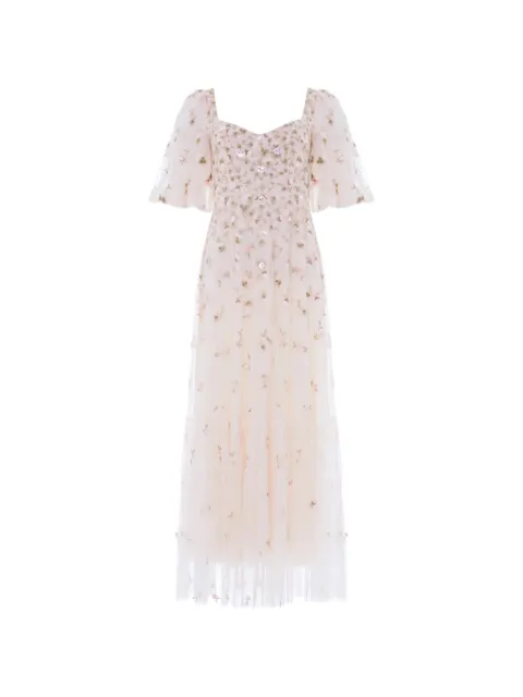 Needle & Thread Meadow Ditsy embroidered gown dress