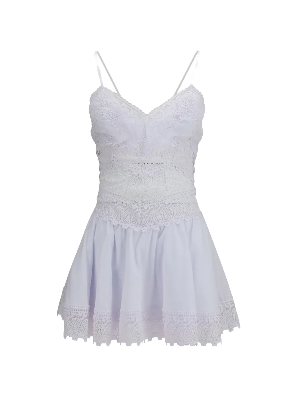 Charo Ruiz Ibiza Aveline lace-panelled dress - White