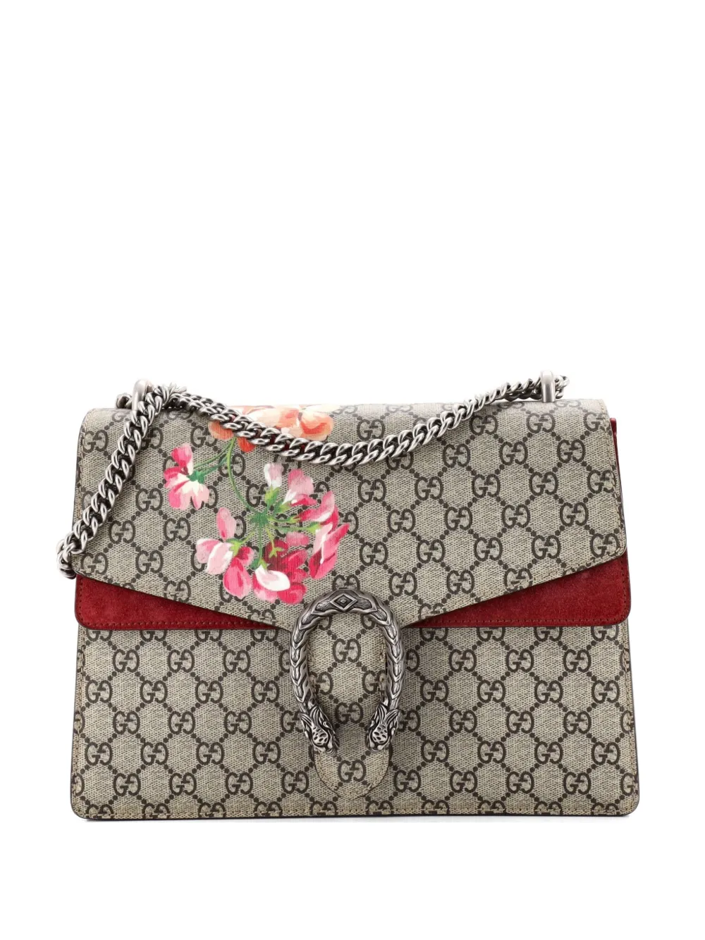 Gucci Pre-Owned Dionysus Bag Blooms Print GG Coated Canvas Medium shoulder bag - Marrone