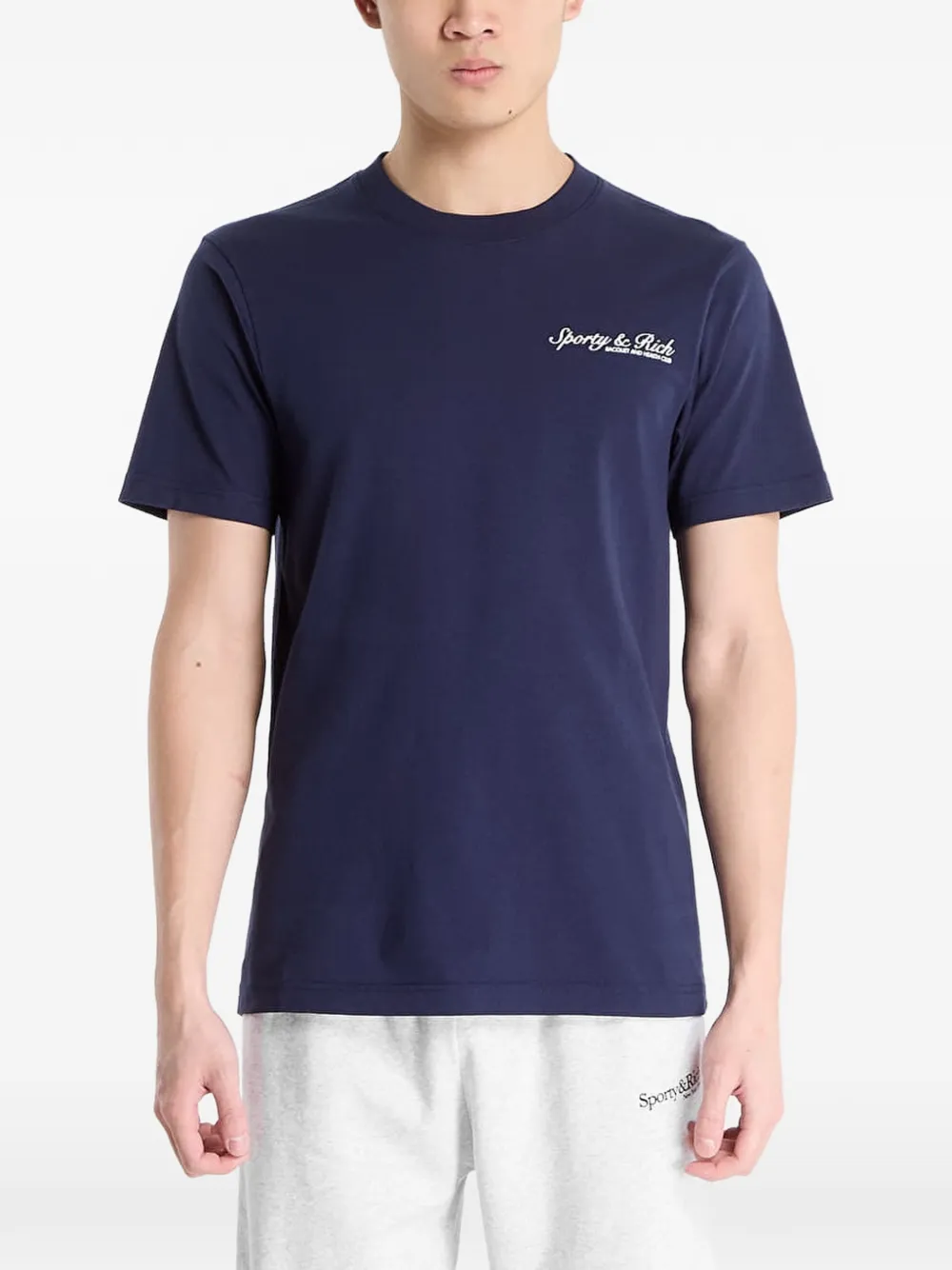 Sporty & Rich Syracuse logo-print T-shirt - Blau