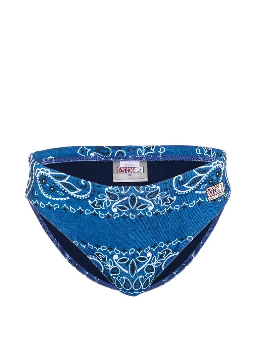 MC2 Saint Barth Kids bandana-print swim briefs - Blau
