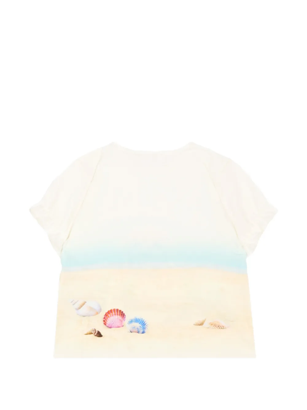 Molo T-shirt met pofmouwen en puppyprint Beige