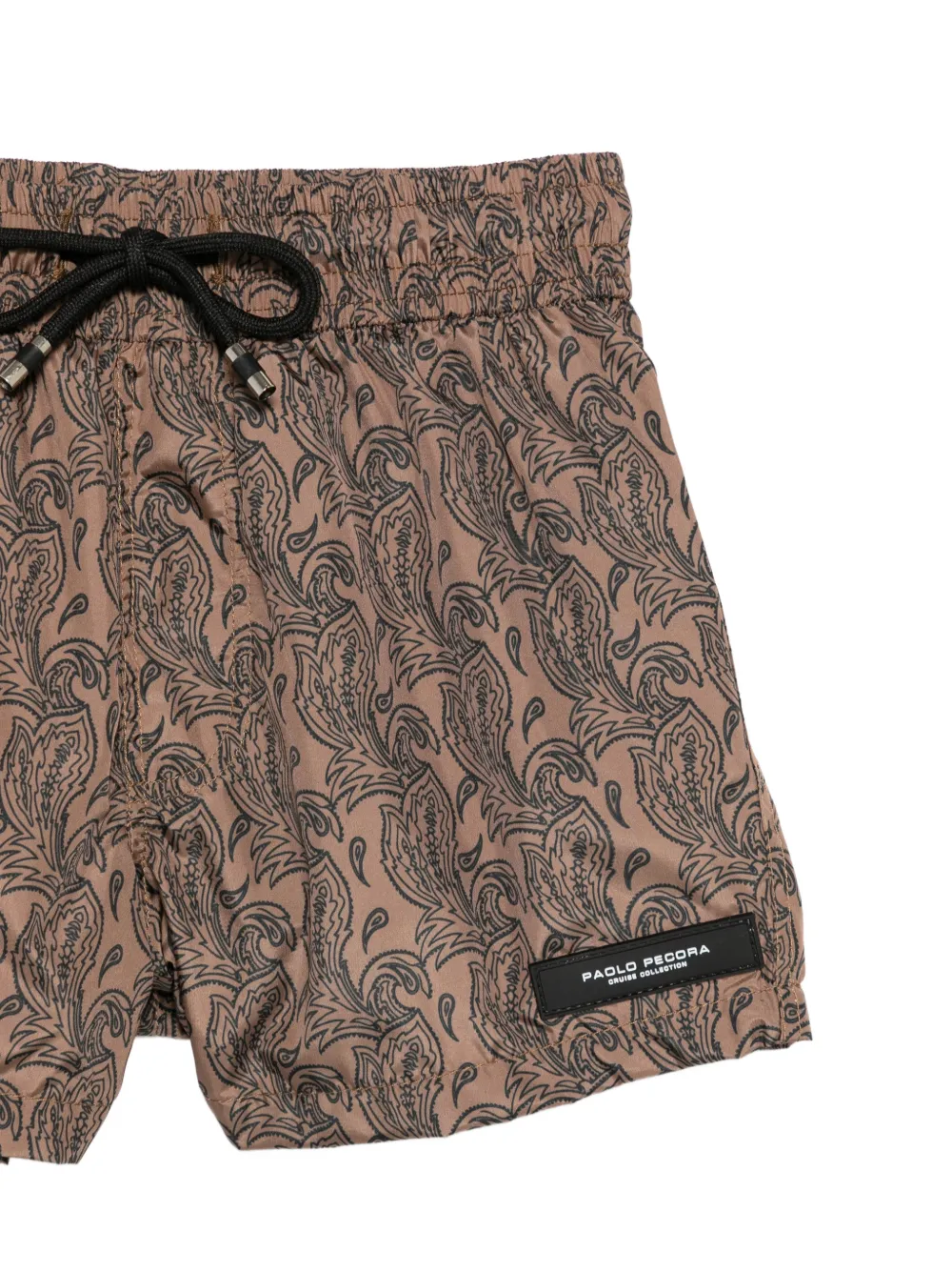 Paolo Pecora Kids Zwembroek met paisley-print Bruin