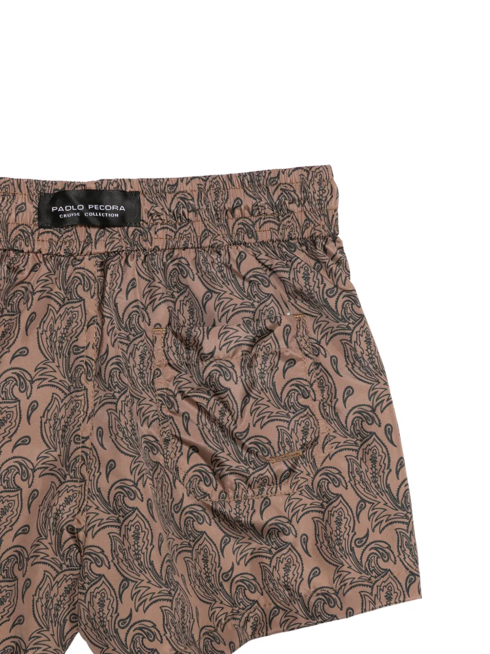 Paolo Pecora Kids Zwembroek met paisley-print Bruin