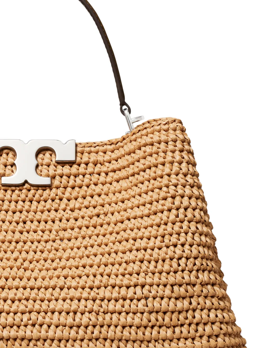 Tory Burch Eleanor raffia tas Beige