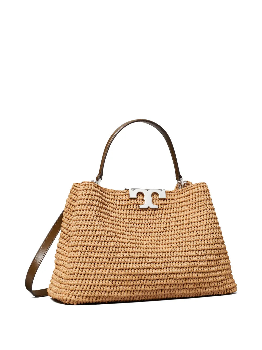 Tory Burch Eleanor raffia tas Beige