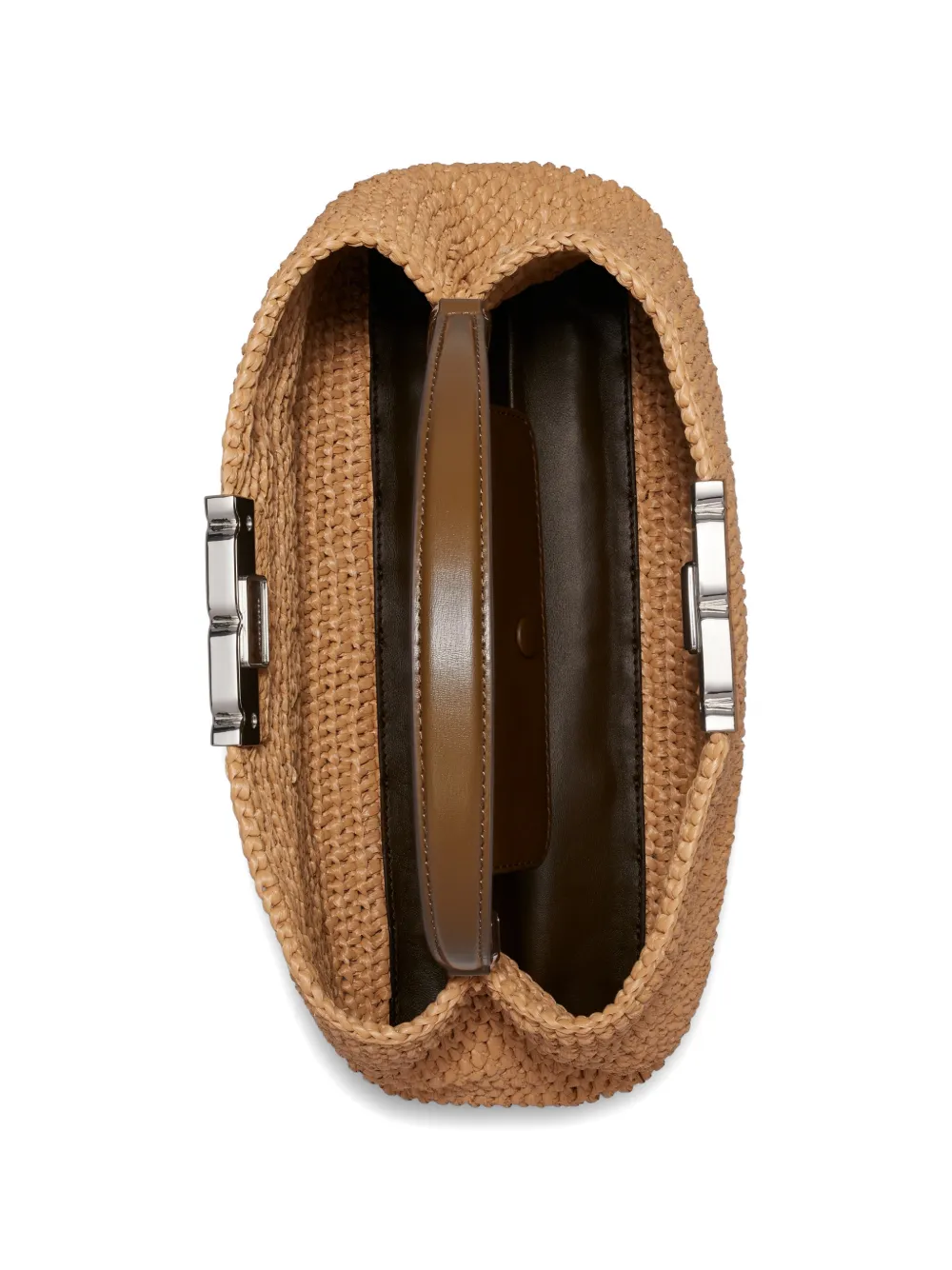 Tory Burch Eleanor raffia tas Beige