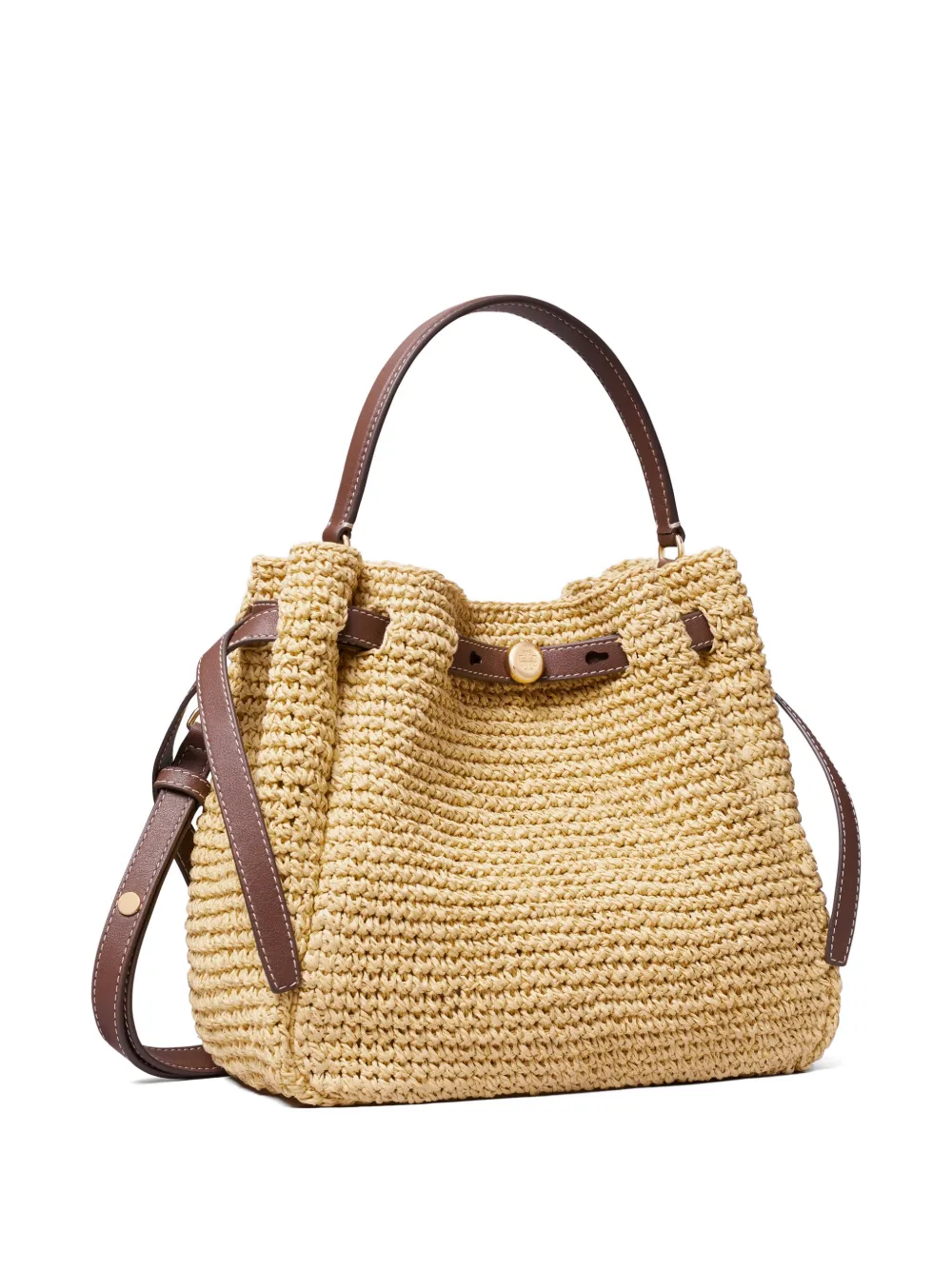 Tory Burch Romy rieten bucket-tas Beige