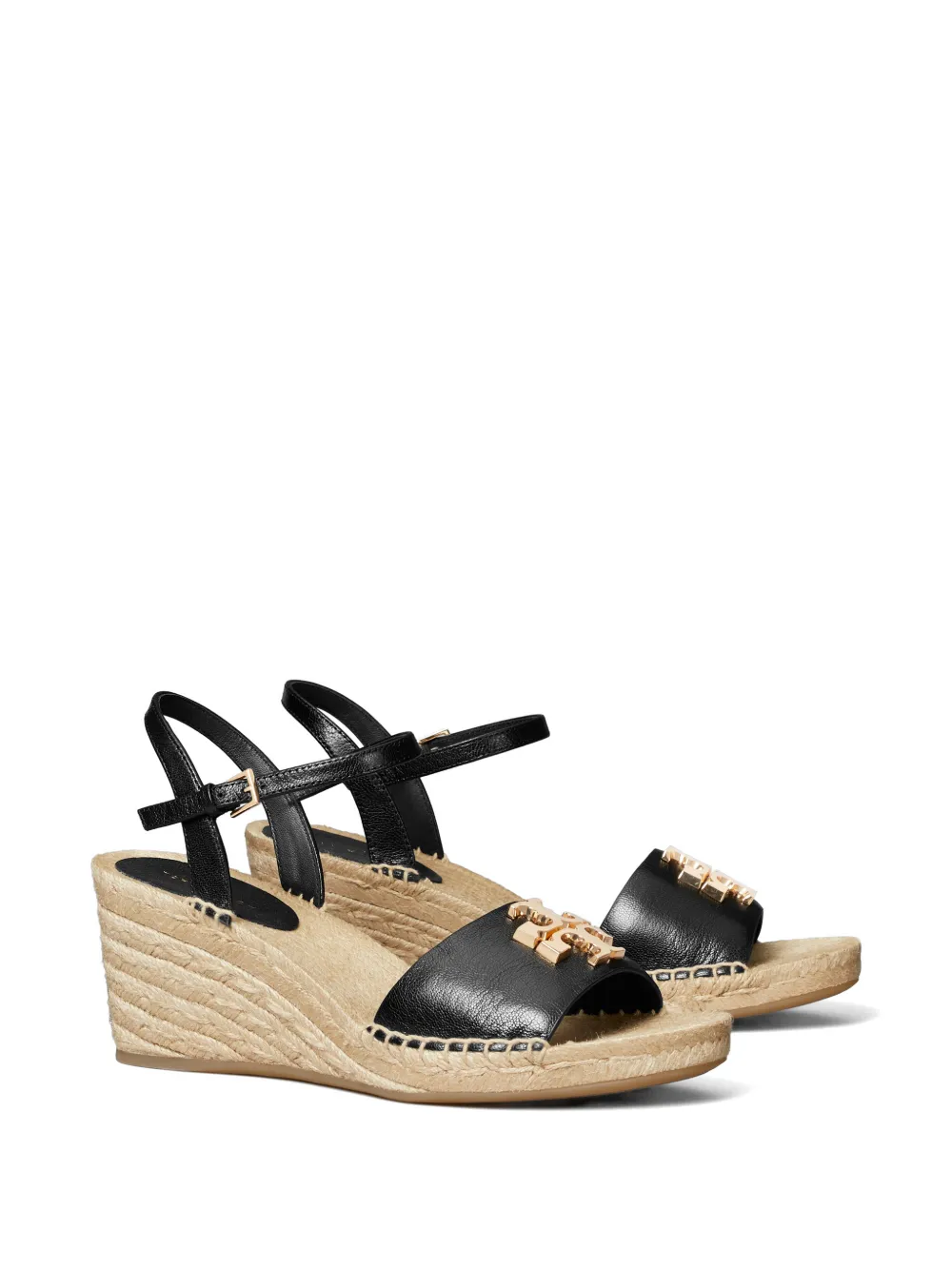 Tory Burch Eleanor espadrilles met sleehak Zwart