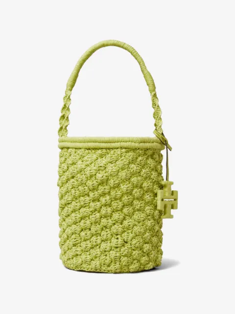 Tory Burch Ella hand-crocheted popcorn bucket bag