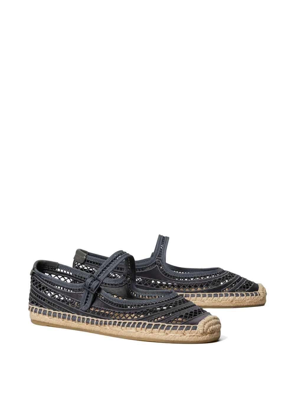 Tory Burch Open geweven Mary Jane espadrilles Blauw