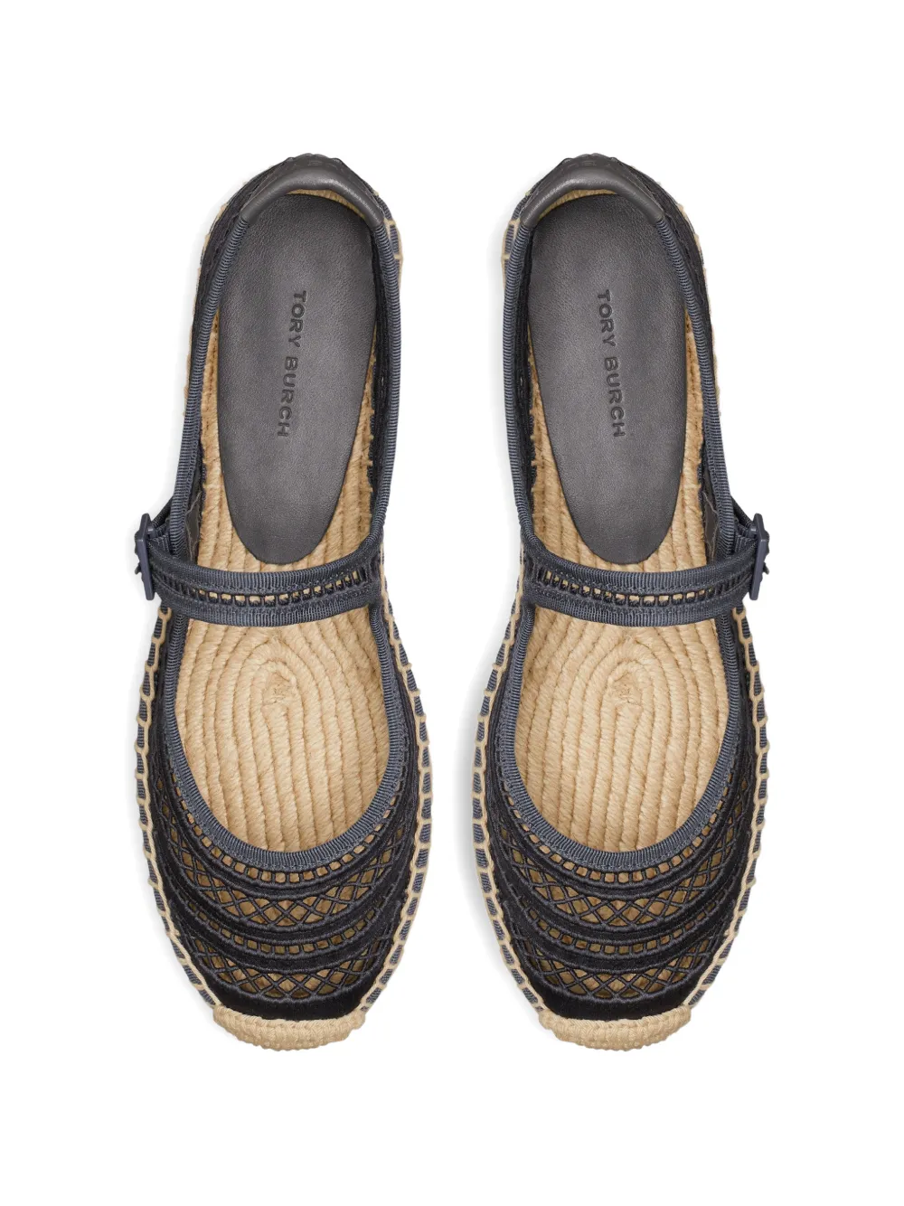 Tory Burch Open geweven Mary Jane espadrilles Blauw