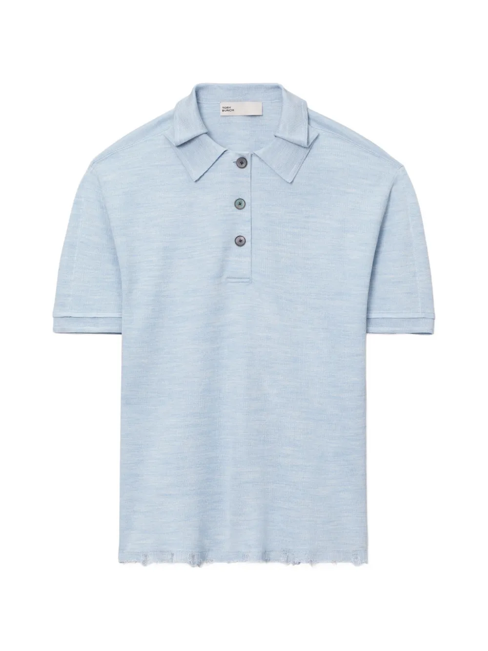 Tory Burch oversized silk polo - Blu
