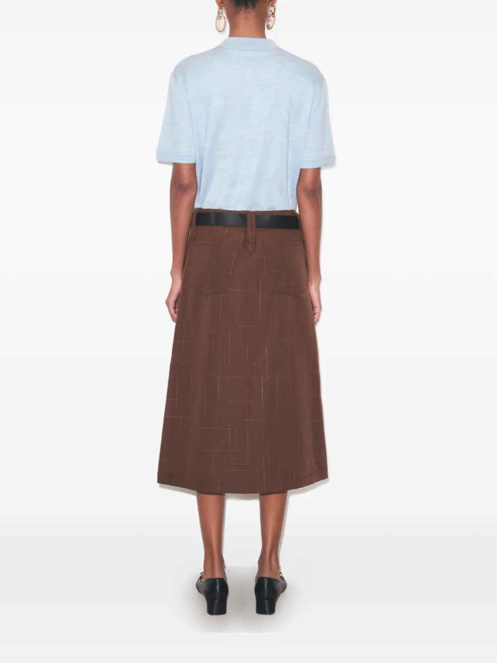  Tory Burch Polo Oversize De Seda - Azul 