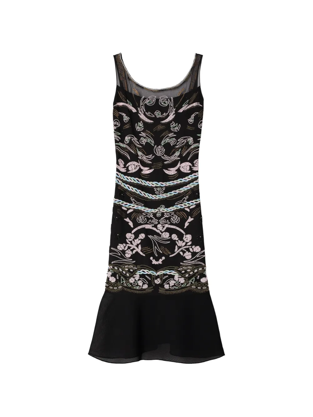 Tory Burch embellished mesh dress - Nero