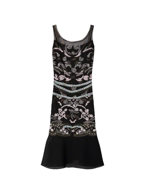 Tory Burch vestido de malla con detalles
