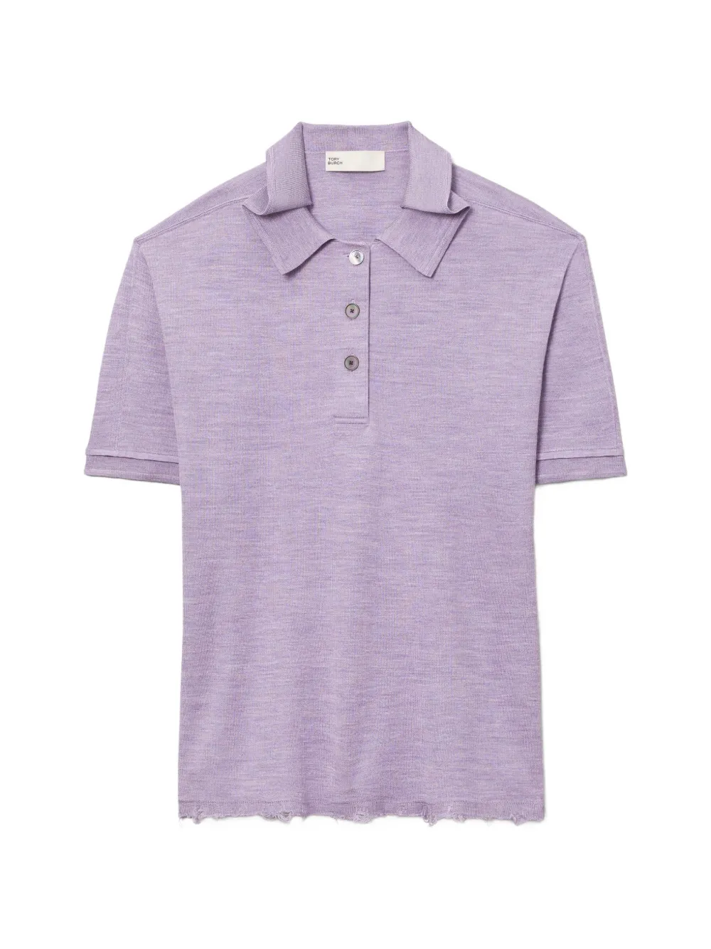 Tory Burch oversized silk polo shirt - Viola